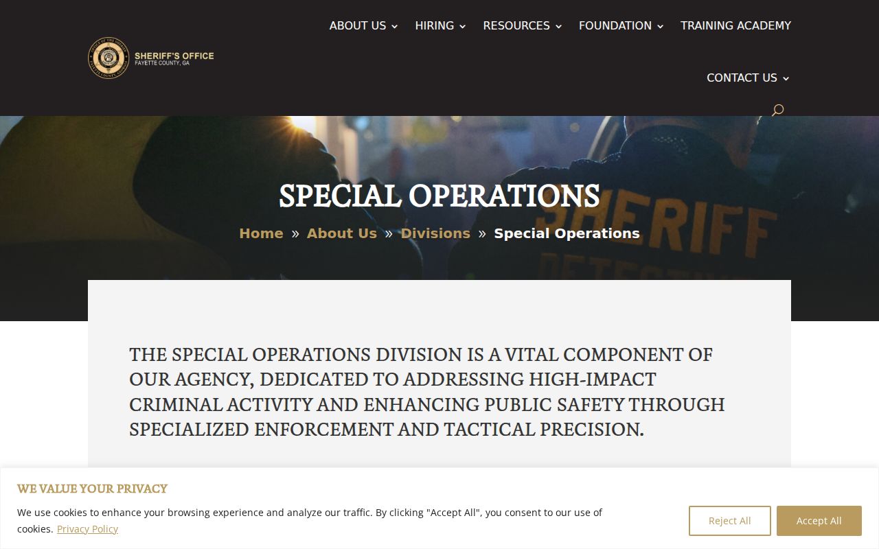 Fayette County arrest warrant services section information